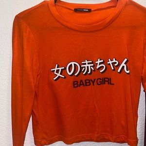 Fashion Nova long sleeve crop top